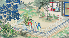 古代市井工笔画