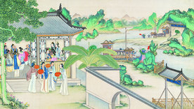 古代市井工笔画