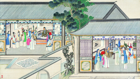 古代市井工笔画