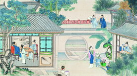 古代市井工笔画