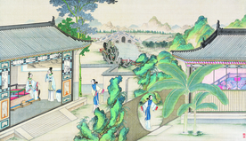 古代市井工笔画