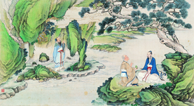 古代市井工笔画