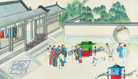 古代市井工笔画