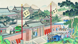 古代市井工笔画