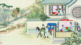 古代市井工笔画