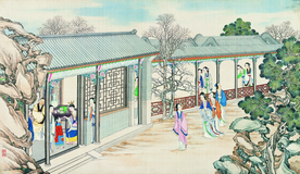 古代市井工笔画