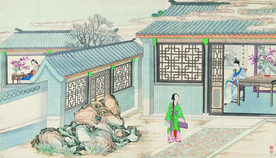 古代市井工笔画