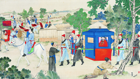 古代市井工笔画