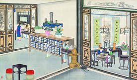 古代市井工笔画