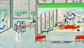 古代市井工笔画