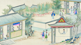 古代市井工笔画