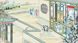 古代市井工笔画