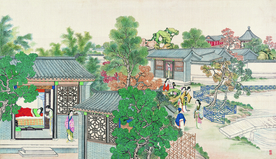 古代市井工笔画