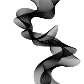 现代简约抽象黑白流体矢量线条