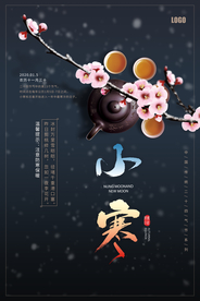中国风传统节气小寒海报