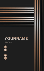 暗金条纹艺术名片简约素材