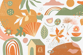 手绘植物花卉背景