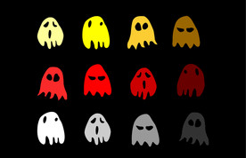 万圣节卡通骷髅头像 背景