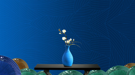 蓝色复古纹理意境背景海报素材