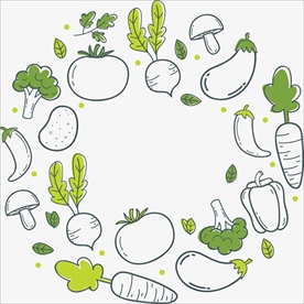卡通手绘蔬菜