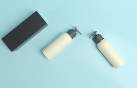 洗护用品包装立体样机背景素材