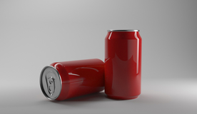 可乐饮料立体样机背景素材