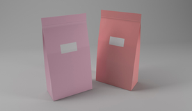 纸袋包装立体样机背景素材