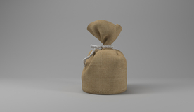 麻袋包装立体样机背景素材