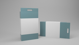 包装盒袋子立体样机背景素材