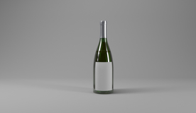 香槟玻璃瓶立体样机背景素材