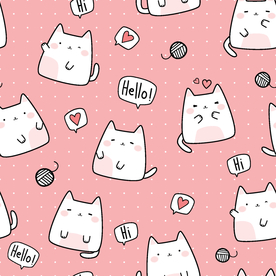 小清新卡通图案背景