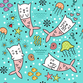 小清新卡通图案背景