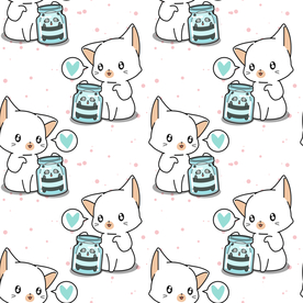 小清新卡通图案背景