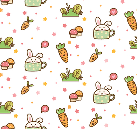 小清新卡通图案背景