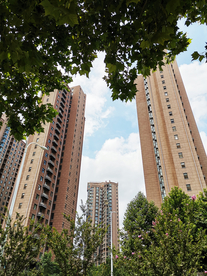 城市建筑小区高层楼层背景素材