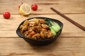 红烧鸡块盖浇饭