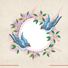 矢量动物 矢量植物 插画 手绘