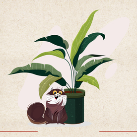 矢量动物 矢量植物 插画 手绘