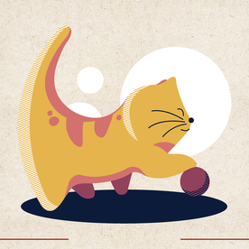 矢量动物 矢量植物 插画 手绘