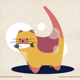 矢量动物 矢量植物 插画 手绘