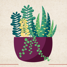 矢量动物 矢量植物 插画 手绘