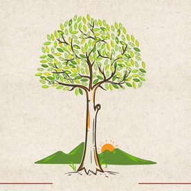 矢量动物 矢量植物 插画 手绘