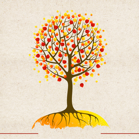 矢量动物 矢量植物 插画 手绘