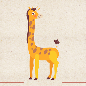 矢量动物 矢量植物 插画 手绘