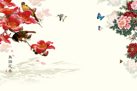 花鸟背景墙