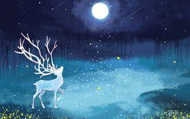 插画卡通墙贴墙画壁画背景素材