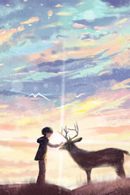 插画卡通墙贴墙画壁画背景素材