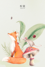 插画卡通墙贴墙画壁画背景素材