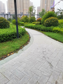 公园小区人行道道路背景素材