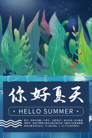 夏天你好海报